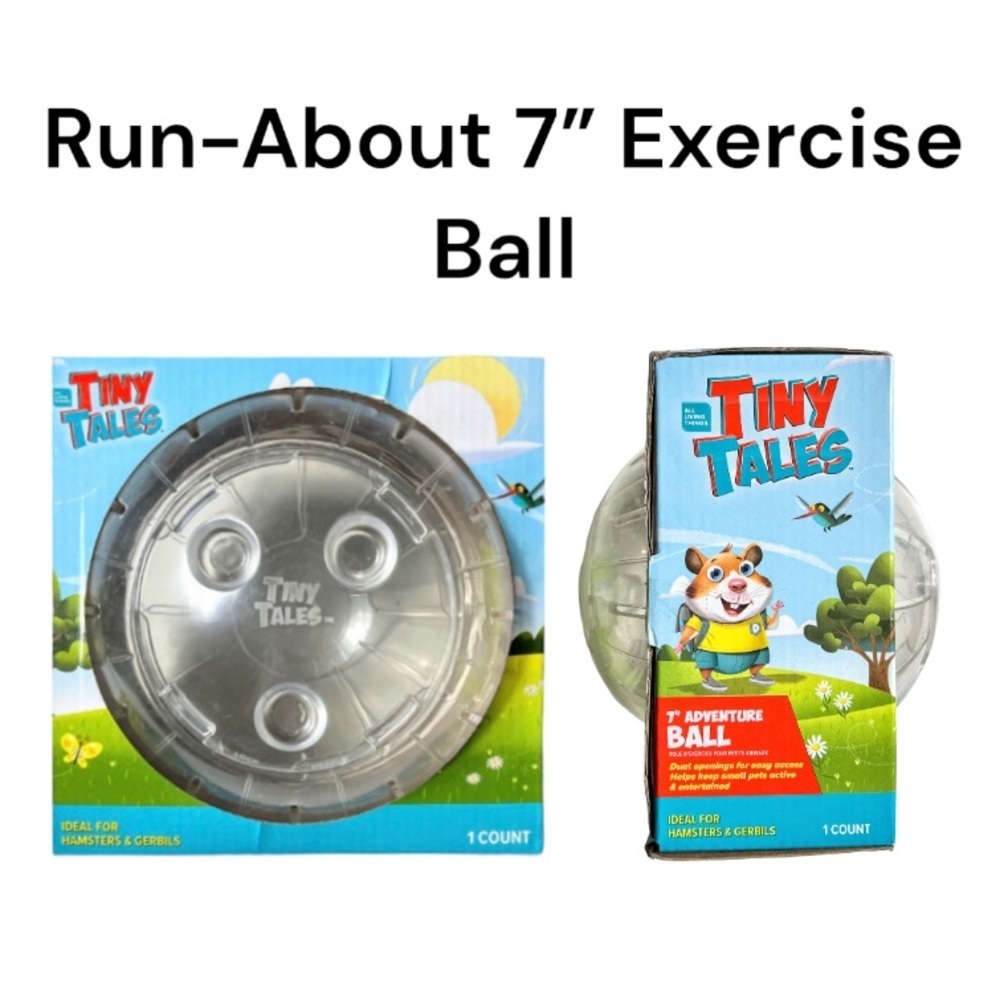 NWT All Living Things Tiny Tales 7” Clear Exercise Ball Adventure Play Toy